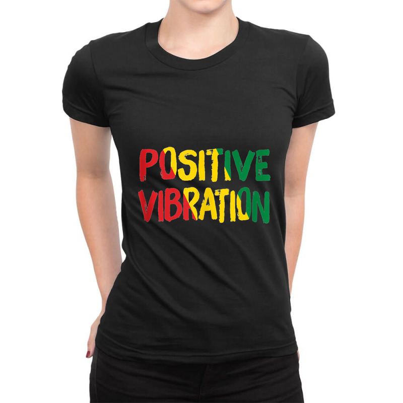 Positive Vibration Vibes Rasta Reggae Jamaica Tank Top Ladies Fitted T-Shirt by saterseim | Artistshot