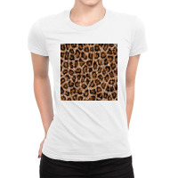 Leopard Skin Texture Pattern Ladies Fitted T-shirt | Artistshot