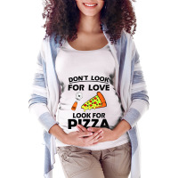 Funny Pizza Slice Lover Hilarious Quote Maternity Scoop Neck T-shirt | Artistshot