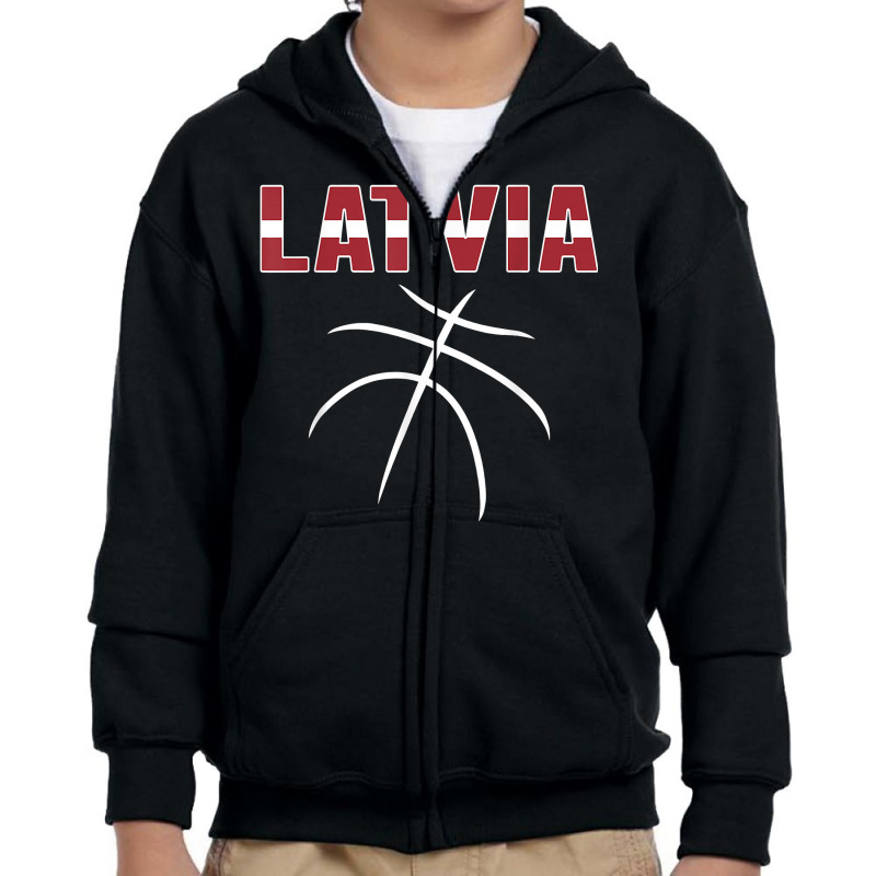 Latvia Basketball Lovers Jersey   Latvian Flag Summer Sports T Shirt Youth Zipper Hoodie | Artistshot