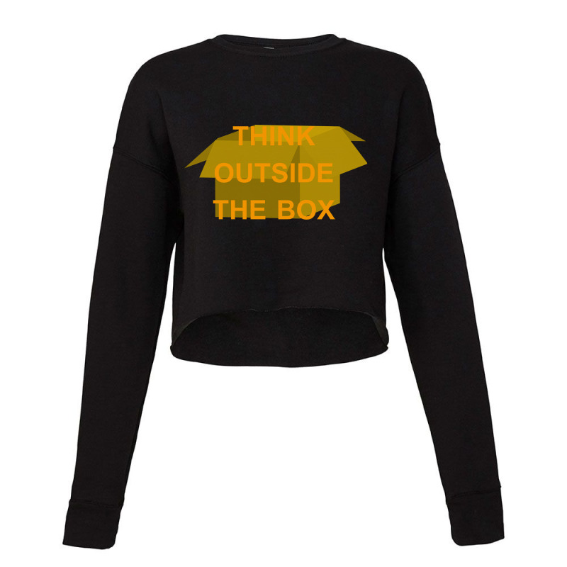 Think Outside The Box Cropped Sweater by mahad | Artistshot