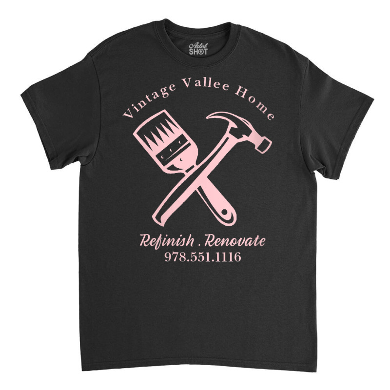 Womens Vintage Vallee Home Renovations Company Hoodie V Neck T Shirt Classic T-shirt by WarnekeRashae | Artistshot