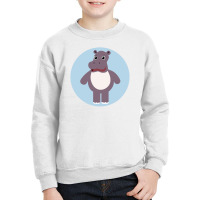 Animal Aset - Hippopotamus Character Youth Sweatshirt | Artistshot