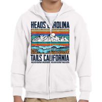 Vintage Heads Carolina Tail California Summer Beach Paradise T Shirt Youth Zipper Hoodie | Artistshot