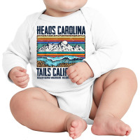 Vintage Heads Carolina Tail California Summer Beach Paradise T Shirt Long Sleeve Baby Bodysuit | Artistshot