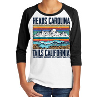 Vintage Heads Carolina Tail California Summer Beach Paradise T Shirt Youth 3/4 Sleeve | Artistshot