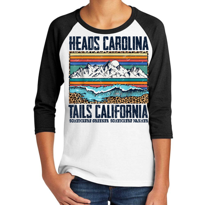 Vintage Heads Carolina Tail California Summer Beach Paradise T Shirt Youth 3/4 Sleeve by ReagerAero | Artistshot