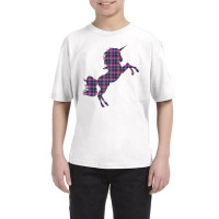 Scotsman Scotland Unicorn Plaid Tartan Day Scottish Unicorn Youth Tee | Artistshot