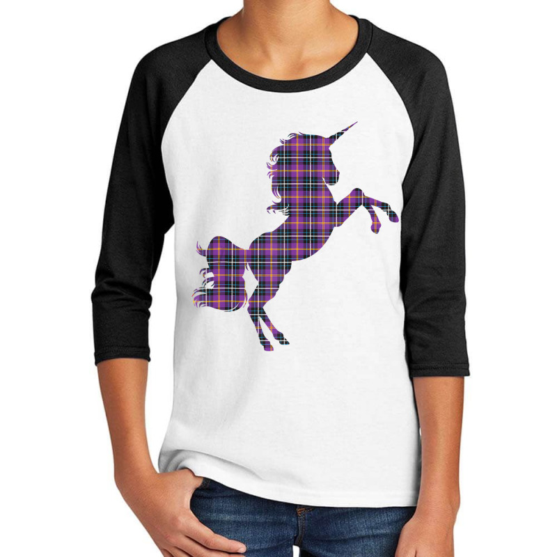 Scotsman Scotland Unicorn Plaid Tartan Day Scottish Unicorn Youth 3/4 Sleeve by thutrang92 | Artistshot