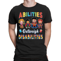 Autism Awareness Boy Abilities Outweigh Disabilities Teacher T Shirt T-shirt | Artistshot