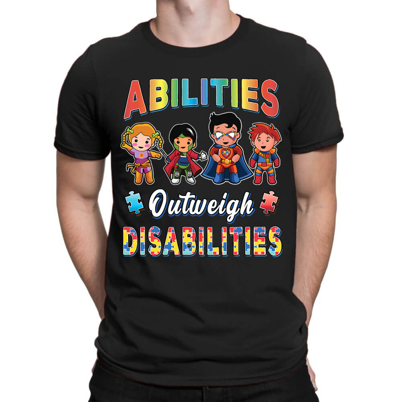 Autism Awareness Boy Abilities Outweigh Disabilities Teacher T Shirt T-Shirt by longduong89 | Artistshot