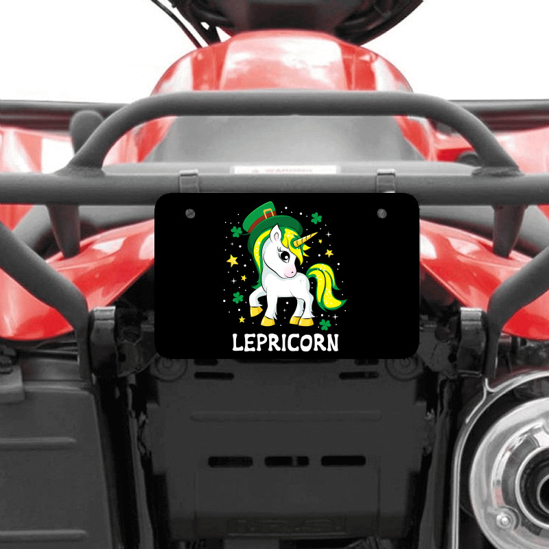 St Patricks Day Unicorn  Lepricorn Atv License Plate | Artistshot