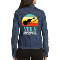 Viola The Instrument For Intelligent People Music Ladies Denim Jacket | Artistshot