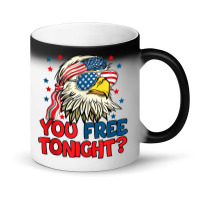 You Free Tonight Bald Eagle Mullet American Flag 4th Of July Tank Top Magic Mug | Artistshot