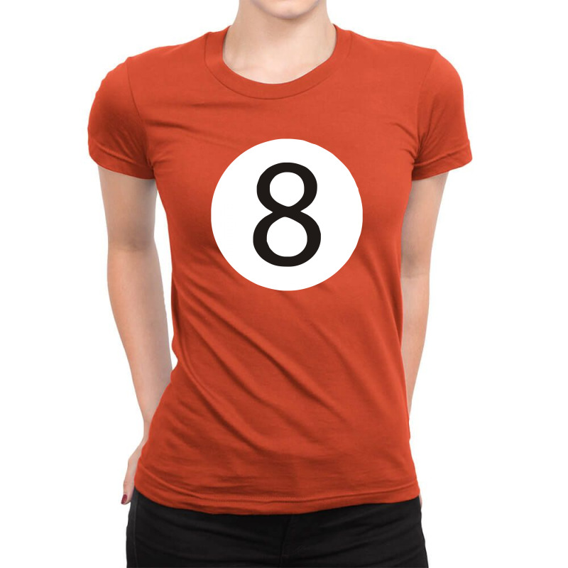 Black Eight Billiards Ladies Fitted T-Shirt by Dony_store | Artistshot