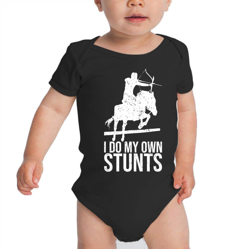 I Do My Own Stunts Shirt Mounted Archery Horse Archer T Shirt Baby Bodysuit by longduong89 | Artistshot