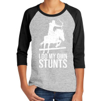 I Do My Own Stunts Shirt Mounted Archery Horse Archer T Shirt Youth 3/4 Sleeve | Artistshot