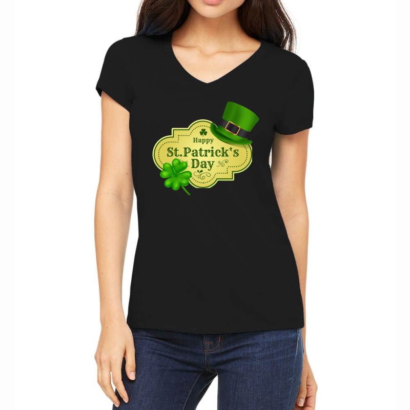 Leaf Green St Patricks Day Hat Women's V-neck T-shirt | Artistshot