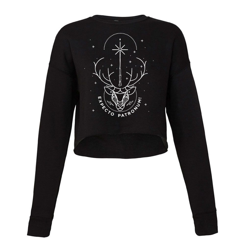 Stag Expecto Patronum Cropped Sweater by Kamprett Apparel | Artistshot