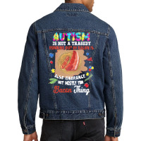 Autism Day 2021 Gift T  Shirt Autism Is Not Tragedy Running Out Of Bac Men Denim Jacket | Artistshot