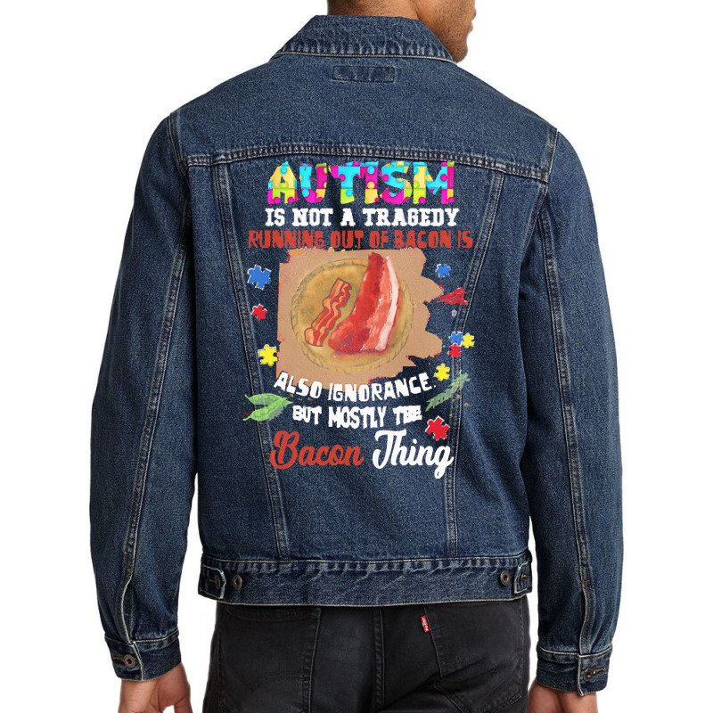 Autism Day 2021 Gift T  Shirt Autism Is Not Tragedy Running Out Of Bac Men Denim Jacket by abelwisoky990 | Artistshot