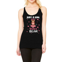 Bear Just A Girl Who Loves Bearfunny Bear Lover Girl 27 Forest Racerback Tank | Artistshot