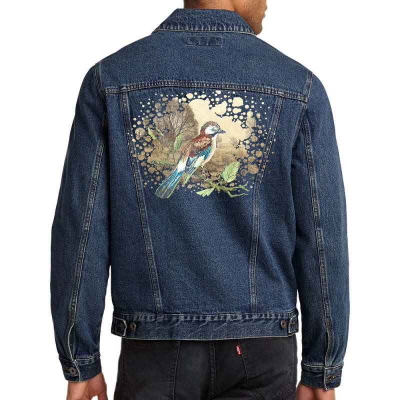 Birds Illustration T  Shirtbird T  Shirt (67) Men Denim Jacket by halvorsonlibby58 | Artistshot