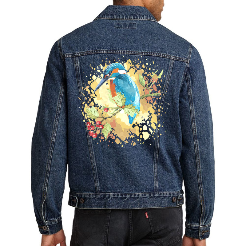 Birds Illustration T  Shirtbird T  Shirt (9) Men Denim Jacket by halvorsonlibby58 | Artistshot