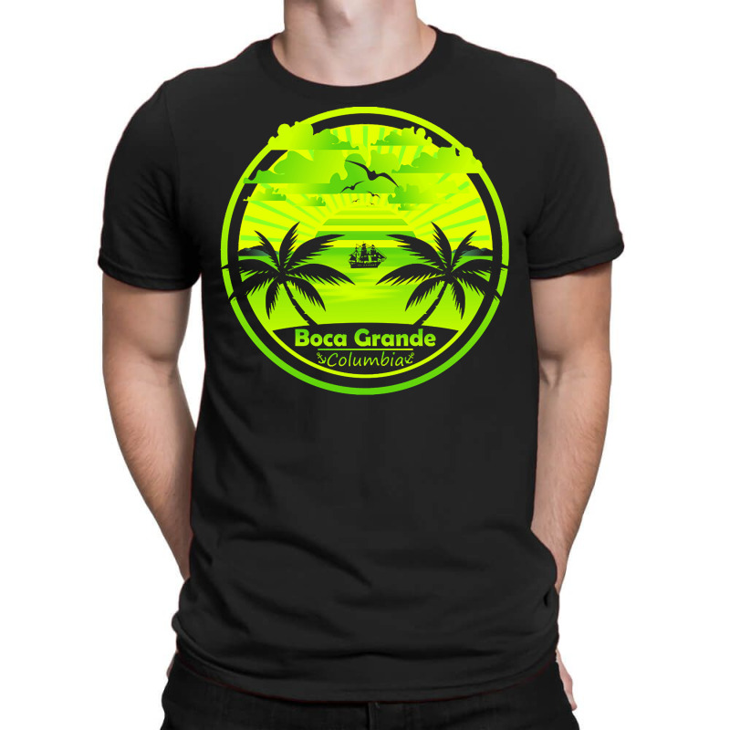 Boca Grande T  Shirt Boca Grande Beach Colombia, Palm Trees Sunset Sum T-Shirt by halvorsonlibby58 | Artistshot