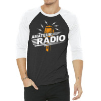 Vintage Amateur Radio Retro Ham Radio Operator T Shirt 3/4 Sleeve Shirt | Artistshot