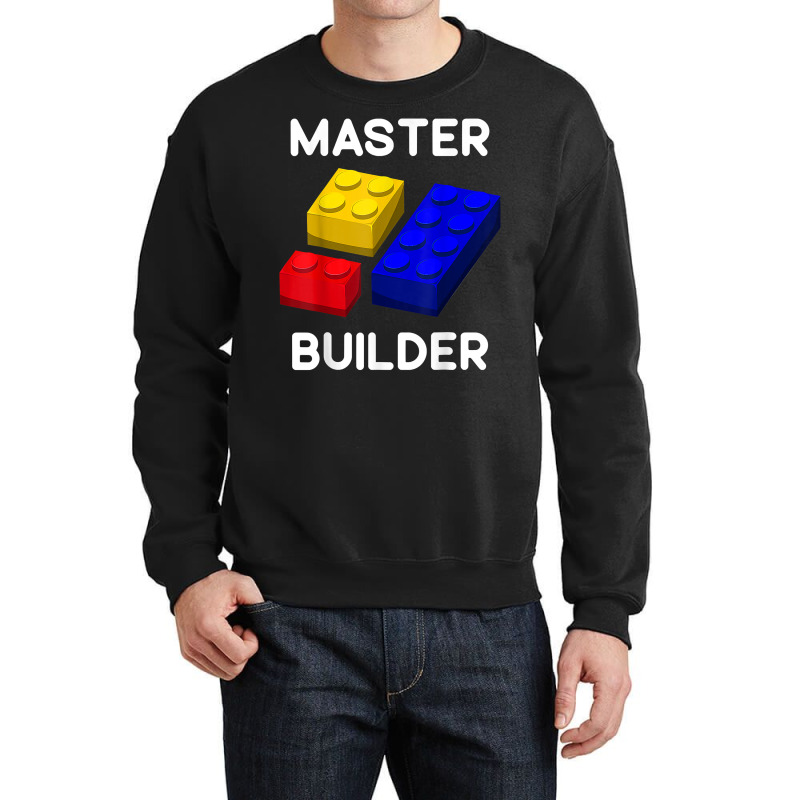 Master Builder Cute Block Building Toys Brick Builders T Shirt Crewneck Sweatshirt by lorebrend | Artistshot