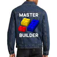 Master Builder Cute Block Building Toys Brick Builders T Shirt Men Denim Jacket | Artistshot