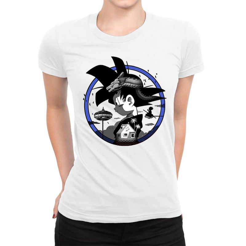 Little Goku Memories Ladies Fitted T-Shirt by bayuniaga | Artistshot