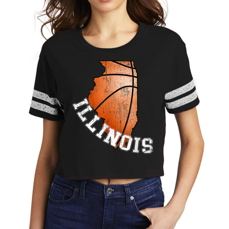 Illinois Is The Fight Illini State. Illinois Il Basketball Scorecard Crop Tee by new121 | Artistshot