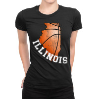 Illinois Is The Fight Illini State. Illinois Il Basketball Ladies Fitted T-shirt | Artistshot