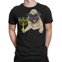 Pug Lover Dog Jewish Pug Dog Menorah Hanukkah Pajamas Chanukah Pjs 6 P T-shirt | Artistshot