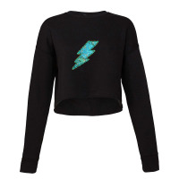 Turquoise Lightning Cropped Sweater | Artistshot