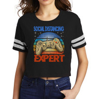 Social Distancing Expert Gaming Scorecard Crop Tee | Artistshot