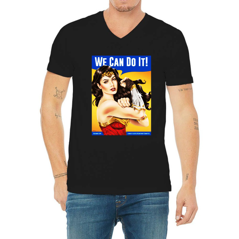 Wonder Riveter V-neck Tee | Artistshot