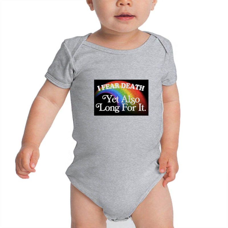 I Fear Death Yet Also Long For It Nihilist Meme Baby Bodysuit by gusjigangkudus | Artistshot