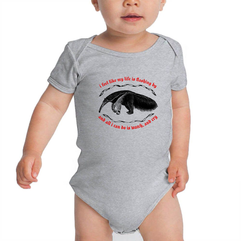 I Feel Like My Life Is Flashing By ∆ Nihilist Anteater Design Baby Bodysuit by gusjigangkudus | Artistshot