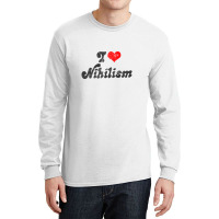 I Heart Nihilism Vintage Look Faded Typography Gift Long Sleeve Shirts | Artistshot