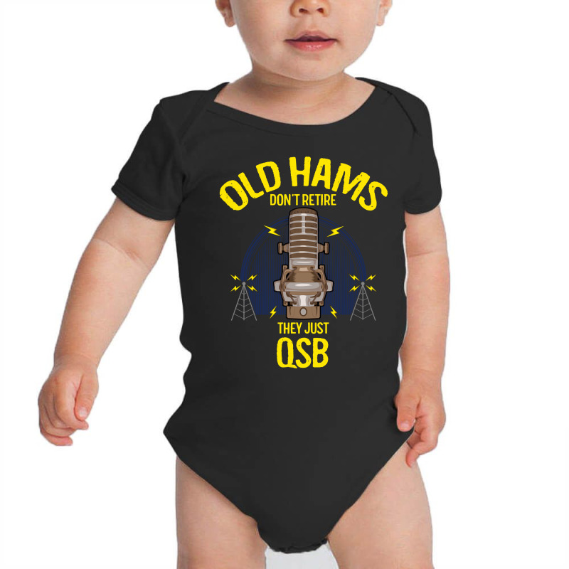 Ham Radio Operator Retirement Gift Retired Funny Qsb Amateur Sweatshir Baby Bodysuit by lorebrend | Artistshot