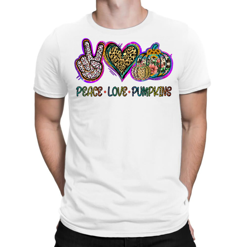 Peace Love Pumkins T-shirt | Artistshot