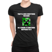 Creeper Meme Ladies Fitted T-shirt | Artistshot