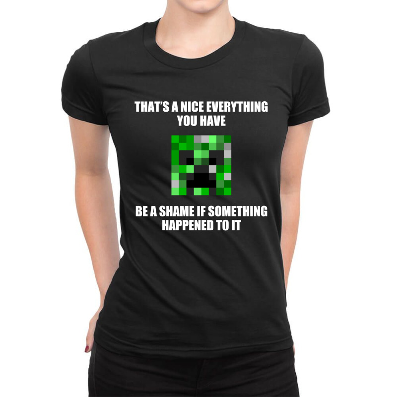 Creeper Meme Ladies Fitted T-Shirt by wahidin77 | Artistshot