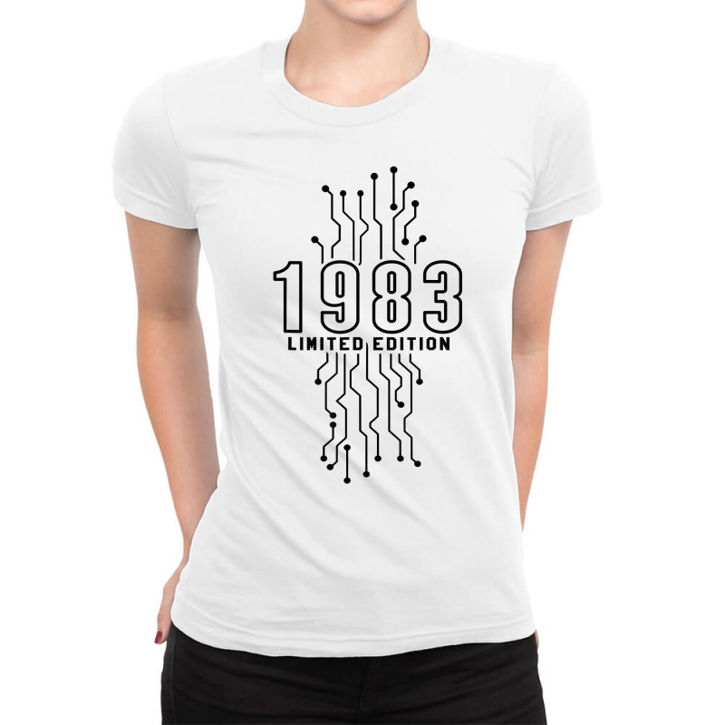 Birthday Year 1983 Limited Edition Gaming Gift Nerd Computer T Shirt Ladies Fitted T-Shirt by tamarogbbrazee4 | Artistshot