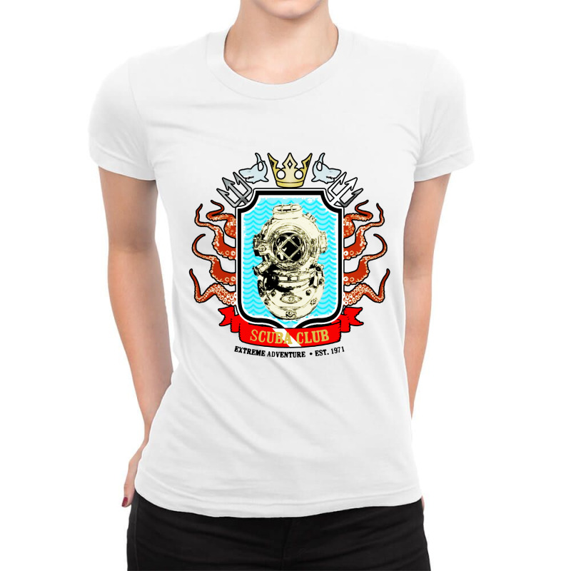 Scuba Club Ladies Fitted T-Shirt by Cheapshop | Artistshot