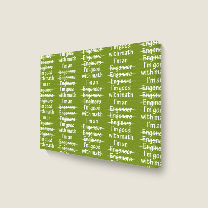 I Am Good With Math Landscape Canvas Print | Artistshot