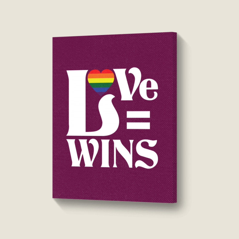 Love Wins Portrait Canvas Print | Artistshot